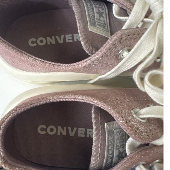 Converse Chuck Taylor All Star Lift Low Top Sneakers Pink Glitter 7.5 Platform - Picture 5 of 8